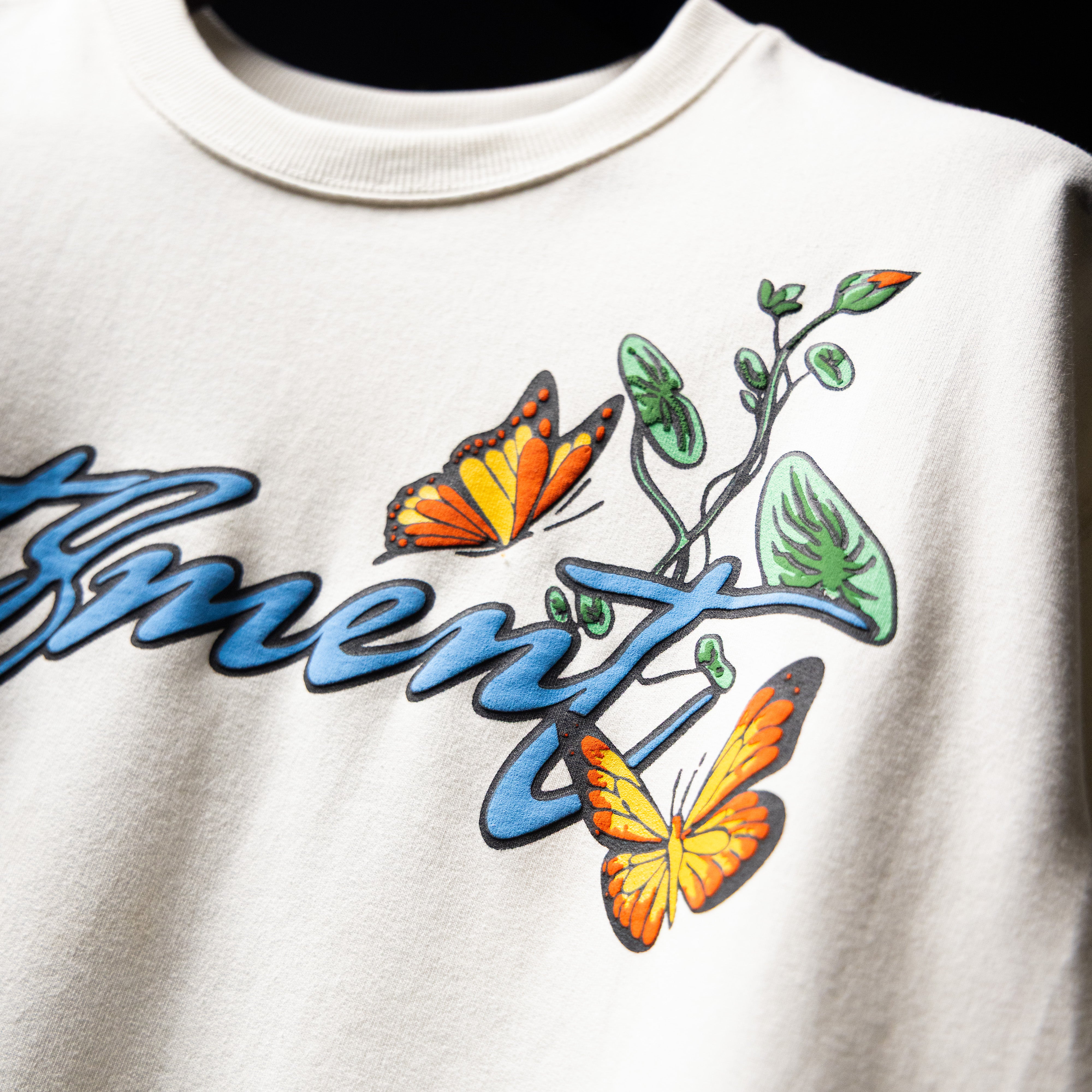 WHITE OVERSIZED BUTTERFLY T-SHIRT